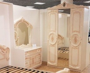 Шкаф 3-х дверный с зеркалами (01.143) Роза (беж) в Тюмени - tumen.ok-mebel.com | фото 3