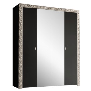 Шкаф 4-х дв. (с зеркалами)  Premium черная/серебро (ТФШ1/4(П) в Тюмени - tumen.ok-mebel.com | фото