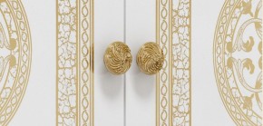 Шкаф 4-х дверный с зеркалами (12.244) Грация (белый/золото) в Тюмени - tumen.ok-mebel.com | фото 2