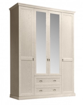 Шкаф 4-х дверный (с зеркалами) для платья и белья с выдвижными ящиками Венеция дуб седан (ВНШ1/41) в Тюмени - tumen.ok-mebel.com | фото