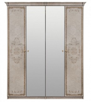 Шкаф 4-х створчатый (1+2+1) с Зеркалом "Патрисия" (крем) в Тюмени - tumen.ok-mebel.com | фото