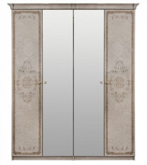 Шкаф 4-х створчатый (2+2) с Зеркалом Патрисия (крем) в Тюмени - tumen.ok-mebel.com | фото