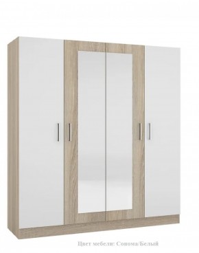 Шкаф 4-х створчатый Леси + Зеркало в Тюмени - tumen.ok-mebel.com | фото 3