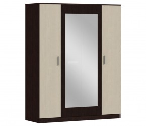 Шкаф 4х дверный с зеркалами Уют СБ-2750/1.Н (Венге/Паллада) в Тюмени - tumen.ok-mebel.com | фото