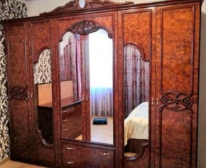 Шкаф 6-и дверный с зеркалами (03.146) Ольга (орех) в Тюмени - tumen.ok-mebel.com | фото