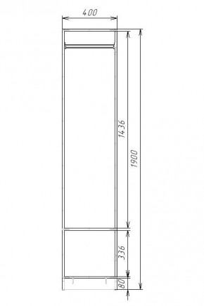 Шкаф для Одежды ЭШ1-РП-19-4 (ручка профильная) серия "Экон" в Тюмени - tumen.ok-mebel.com | фото 2