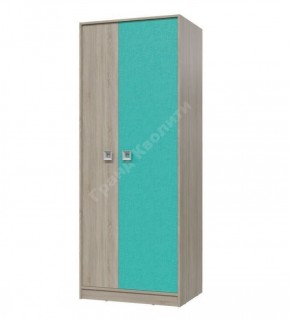 Шкаф для одежды Сити (Арт. 6-9411) Дуб Сонома/Аква в Тюмени - tumen.ok-mebel.com | фото