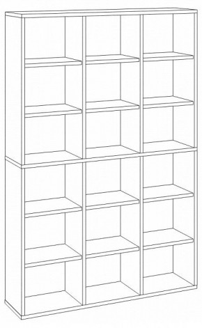 Шкаф книжный Домино СУ(ш3в2)+6ФГ в Тюмени - tumen.ok-mebel.com | фото 2