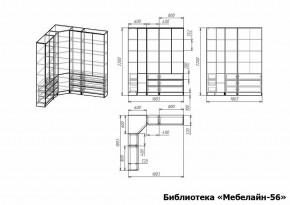 Шкаф книжный Мебелайн-56 в Тюмени - tumen.ok-mebel.com | фото 3