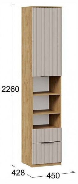 Шкаф комбинированный Хилтон Исп. 2 в Тюмени - tumen.ok-mebel.com | фото 4