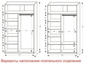 Шкаф-купе 1400 серии SOFT D6+D6+B2+PL3 (2 ящика+2штанги) профиль «Капучино» в Тюмени - tumen.ok-mebel.com | фото 7