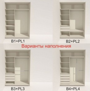 Шкаф-купе 1400 серии SOFT D8+D2+B2+PL4 (2 ящика+F обр.штанга) профиль «Графит» в Тюмени - tumen.ok-mebel.com | фото 6