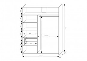 Шкаф-купе 1500 серии NEW CLASSIC K3+K3+B2+PL1 (2 ящика+1 штанга) профиль «Капучино» в Тюмени - tumen.ok-mebel.com | фото 3