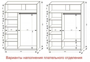 Шкаф-купе 1600 серии SOFT D1+D3+B2+PL1 (2 ящика+1штанга) профиль «Графит» в Тюмени - tumen.ok-mebel.com | фото 6