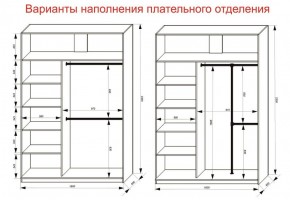 Шкаф-купе 1600 серии SOFT D1+D3+B2+PL1 (2 ящика+1штанга) профиль «Графит» в Тюмени - tumen.ok-mebel.com | фото 7