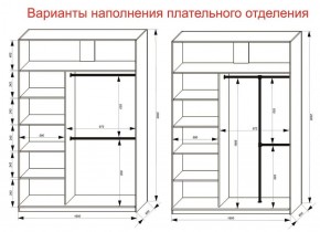 Шкаф-купе 1600 серии SOFT D6+D6+B2+PL3 (2 ящика+2штанги) профиль «Капучино» в Тюмени - tumen.ok-mebel.com | фото 7