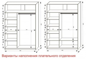 Шкаф-купе 1600 серии SOFT D6+D6+B2+PL3 (2 ящика+2штанги) профиль «Капучино» в Тюмени - tumen.ok-mebel.com | фото 8