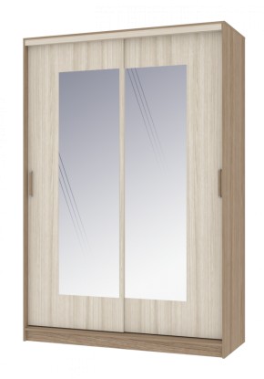 Шкаф-купе Неаполь 1,5 с 2-мя зеркалами (ЯШ темный/светлый) в Тюмени - tumen.ok-mebel.com | фото