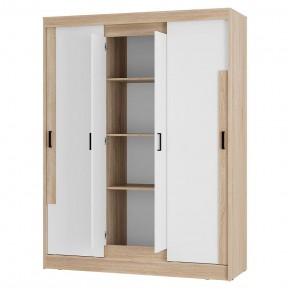 Шкаф-купе Смарт ШКК-06 (дуб сонома/белый) в Тюмени - tumen.ok-mebel.com | фото 3