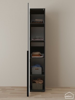 Шкаф Linnea MHR-1-2 2050х400х510 (Графит-М 11.1.25) в Тюмени - tumen.ok-mebel.com | фото 4