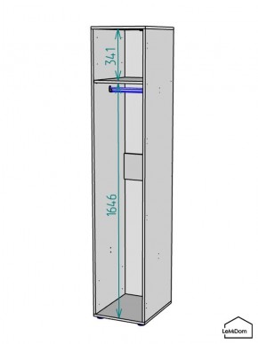 Шкаф Linnea MHR-1 2050х400х510 (ДВ-М 11.1.25) в Тюмени - tumen.ok-mebel.com | фото 3