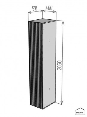 Шкаф Linnea MHR-1-3 2050х400х510 (ДВ-М 11.1.25) в Тюмени - tumen.ok-mebel.com | фото 2