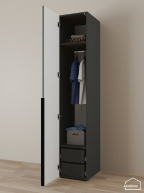 Шкаф Linnea MHR-1-3 2050х400х510 (Графит-М 11.1.25) в Тюмени - tumen.ok-mebel.com | фото 5