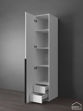 Шкаф Linnea MHR-1-4 2050х400х510 (Белый-М 11.1.1) в Тюмени - tumen.ok-mebel.com | фото 6