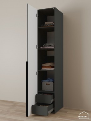 Шкаф Linnea MHR-1-4 2050х400х510 (Графит-М 11.1.25) в Тюмени - tumen.ok-mebel.com | фото 6