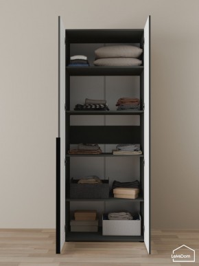 Шкаф Linnea MHR-2-2 2050х800х510 (Графит-М 11.1.25) в Тюмени - tumen.ok-mebel.com | фото 4