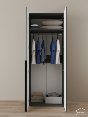 Шкаф Linnea MHR-2 2050х800х510 (Графит-М 11.1.25) в Тюмени - tumen.ok-mebel.com | фото 4