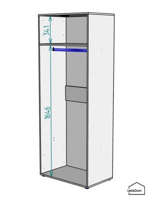 Шкаф Linnea MHR-2PO 2050х800х510 (Белый-М 11.1.1) в Тюмени - tumen.ok-mebel.com | фото 3