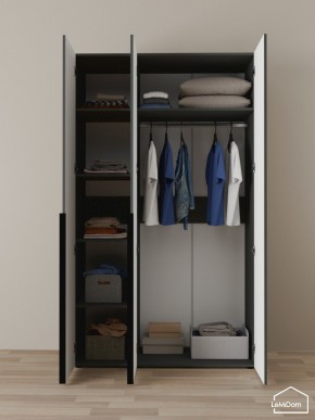 Шкаф Linnea MHR-3-1 2050х1200х510 (Графит-М 11.1.25) в Тюмени - tumen.ok-mebel.com | фото 4