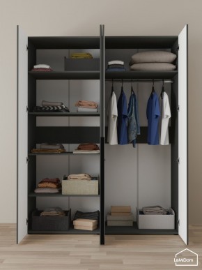 Шкаф Linnea MHR-4-1 2050х1600х510 (Графит-М 11.1.25) в Тюмени - tumen.ok-mebel.com | фото 4