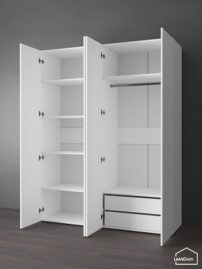 Шкаф Linnea MHR-4PO-2 2050х1600х510 (Белый-М 11.1.1) в Тюмени - tumen.ok-mebel.com | фото 5