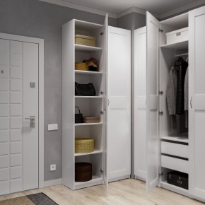 Шкаф МАКС однодверный узкий, цвет белый в Тюмени - tumen.ok-mebel.com | фото 4