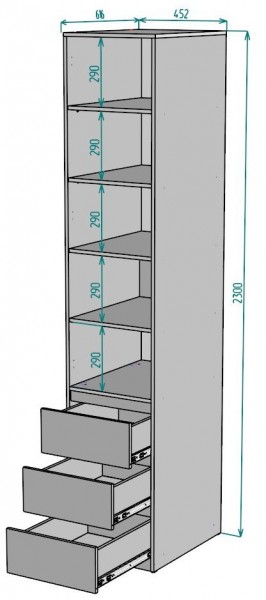 Шкаф Мальта H161 в Тюмени - tumen.ok-mebel.com | фото 2