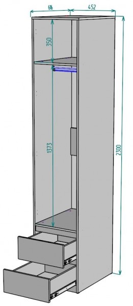 Шкаф Мальта H167 в Тюмени - tumen.ok-mebel.com | фото 2