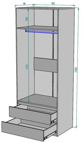 Шкаф Мальта H186 в Тюмени - tumen.ok-mebel.com | фото 2