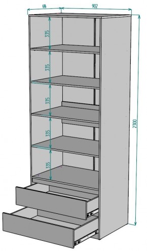 Шкаф Мальта H187 в Тюмени - tumen.ok-mebel.com | фото 2