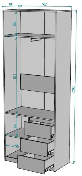 Шкаф Мальта H188 в Тюмени - tumen.ok-mebel.com | фото 2