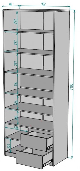 Шкаф Мальта H198 в Тюмени - tumen.ok-mebel.com | фото 2