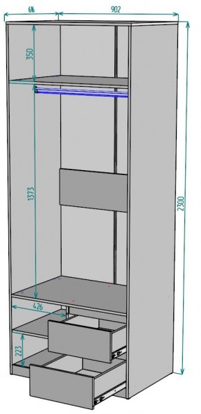 Шкаф Мальта H200 в Тюмени - tumen.ok-mebel.com | фото 2