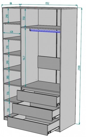 Шкаф Мальта H208 в Тюмени - tumen.ok-mebel.com | фото 2