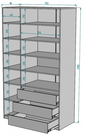 Шкаф Мальта H210 в Тюмени - tumen.ok-mebel.com | фото 2