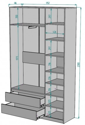 Шкаф Мальта H213 в Тюмени - tumen.ok-mebel.com | фото 2