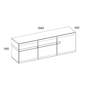 Шкаф навесной 3D/TYP 67, LINATE ,цвет белый/сонома трюфель в Тюмени - tumen.ok-mebel.com | фото 2