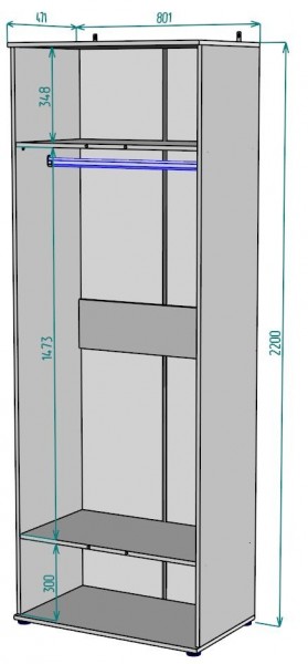 Шкаф Ольга H58 в Тюмени - tumen.ok-mebel.com | фото 2