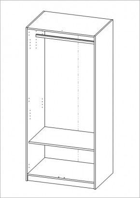 Шкаф ОРИОН двухдверный, цвет Дуб Сонома в Тюмени - tumen.ok-mebel.com | фото 2