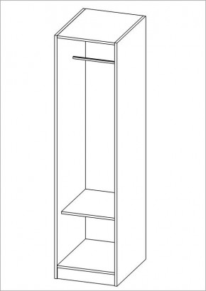 Шкаф ОРИОН однодверный, цвет Дуб Венге в Тюмени - tumen.ok-mebel.com | фото 2